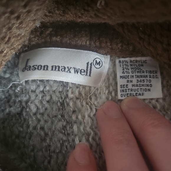 Women's Vintage Jason Maxwell Acrylic/Wool Sweater Medium - Picture 6 of 8
